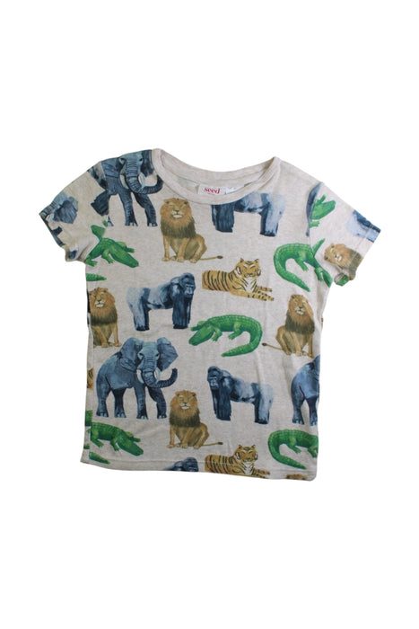 A Multicolour Short Sleeve Tops from Seed in size 5T for boy. (Front View)