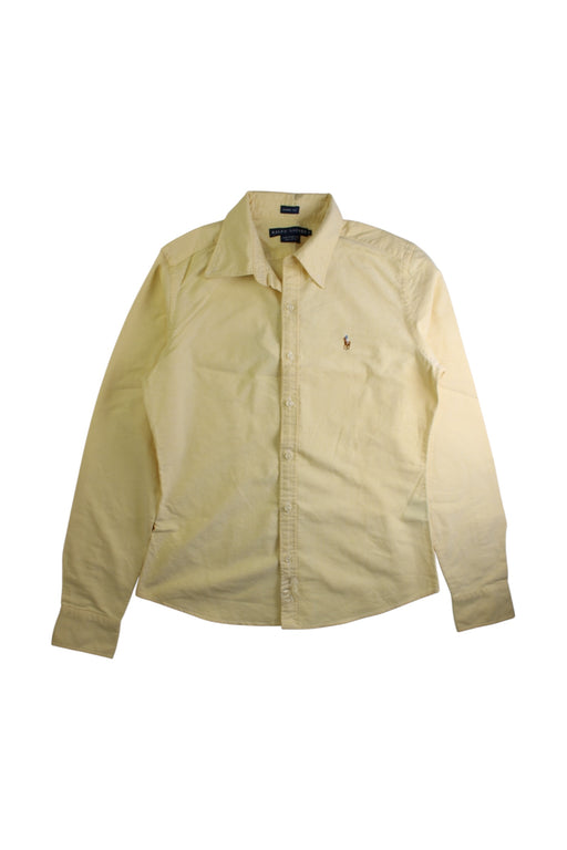 A Yellow Long Sleeve Shirts from Ralph Lauren in size 6T for girl. (Front View)