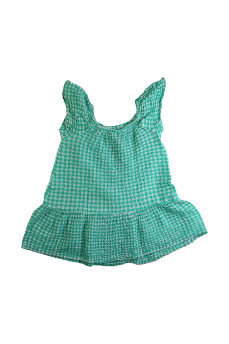 A Green Sleeveless Dresses from Seed in size 4T for girl. (Back View)
