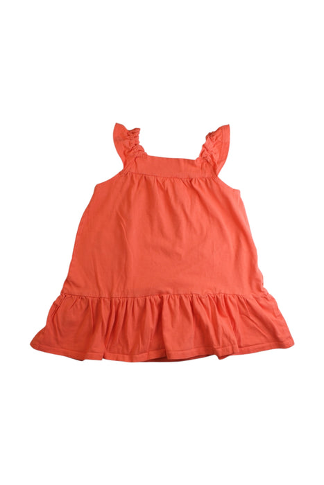 A Red Sleeveless Dresses from Seed in size 3T for girl. (Back View)