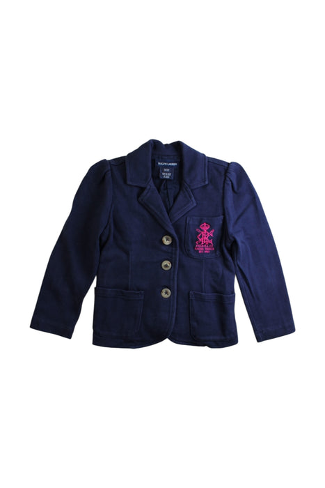 A Navy Blazers from Ralph Lauren in size 3T for girl. (Front View)