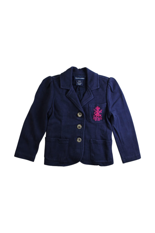 A Navy Blazers from Ralph Lauren in size 3T for girl. (Front View)