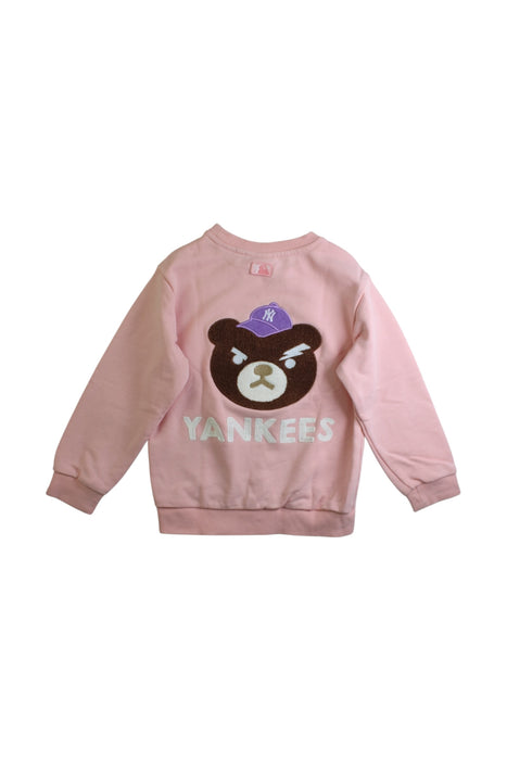A Pink Crewneck Sweatshirts from MLB in size 4T for girl. (Back View)