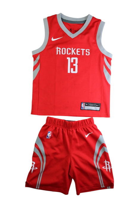 A Red Shorts Sets from Nike in size 5T for boy. (Front View)