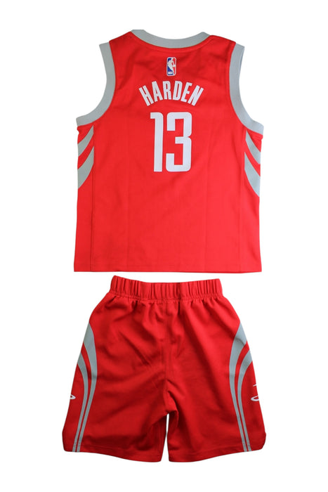 A Red Shorts Sets from Nike in size 5T for boy. (Back View)