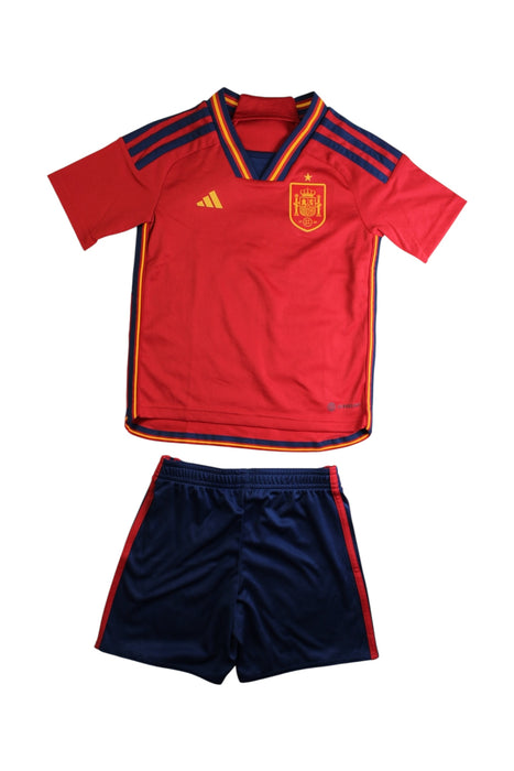 A Red Shorts Sets from Adidas in size 6T for boy. (Front View)