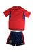 A Red Shorts Sets from Adidas in size 6T for boy. (Back View)