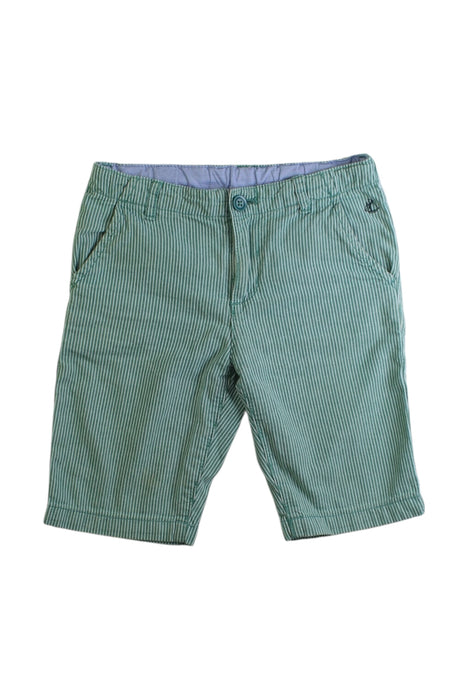 A Green Shorts from Petit Bateau in size 6T for boy. (Front View)