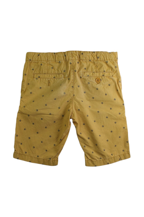 A Yellow Shorts from Petit Bateau in size 6T for boy. (Back View)