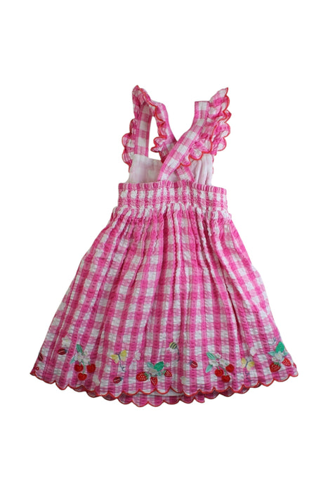 A Pink Overall Dresses from Jojo Maman Bébé in size 18-24M for girl. (Back View)
