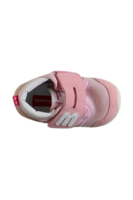 A Pink Sneakers from Miki House in size 18-24M for girl. (Front View)