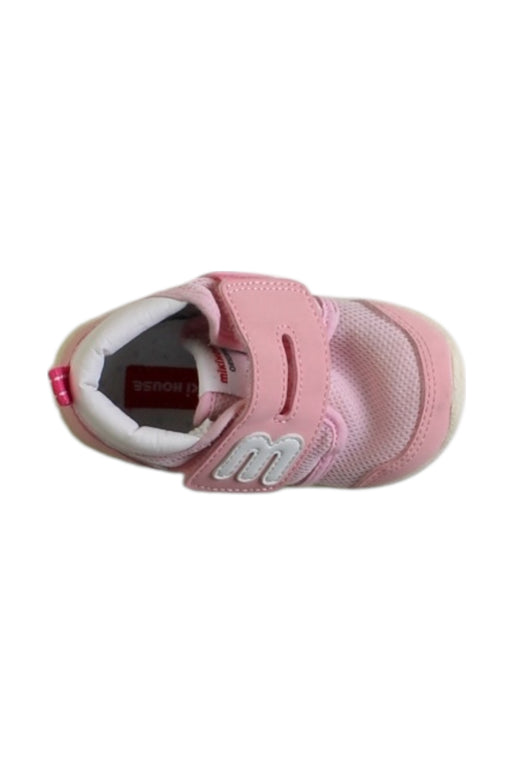 A Pink Sneakers from Miki House in size 18-24M for girl. (Front View)