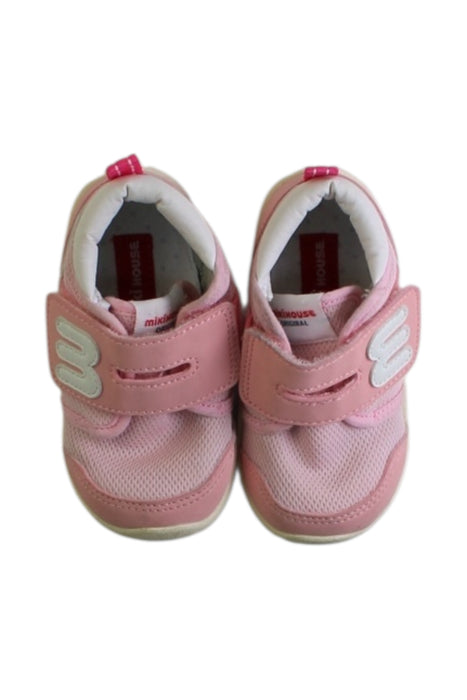 A Pink Sneakers from Miki House in size 18-24M for girl. (Back View)