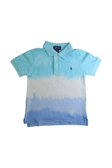 A Blue Short Sleeve Polos from Polo Ralph Lauren in size 3T for boy. (Front View)