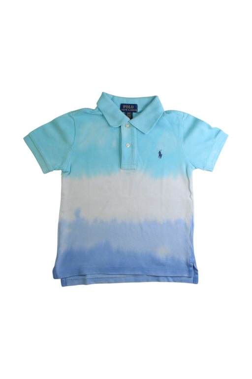 A Blue Short Sleeve Polos from Polo Ralph Lauren in size 3T for boy. (Front View)