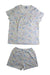 A Multicolour Shorts Sets from Petit Bateau in size 6T for girl. (Front View)