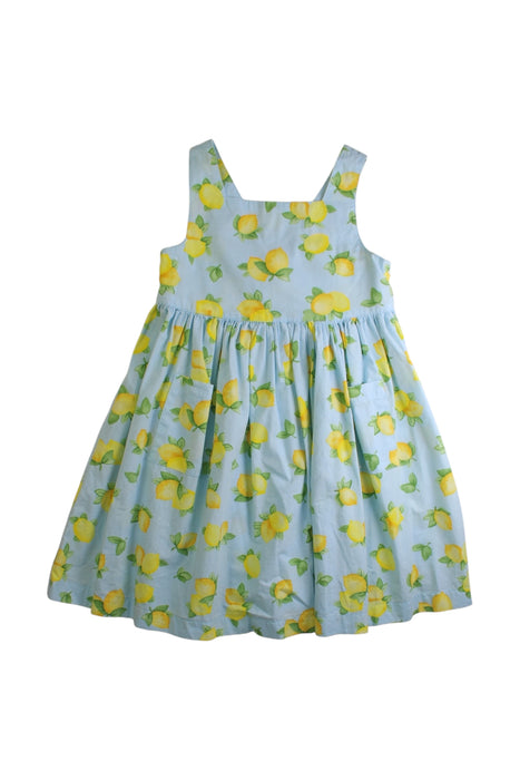 A Blue Sleeveless Dresses from Confiture in size 5T for girl. (Front View)