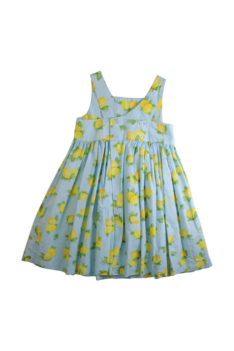 A Blue Sleeveless Dresses from Confiture in size 5T for girl. (Back View)