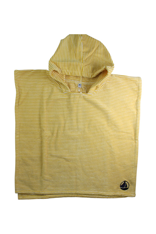 A Yellow Towels from Petit Bateau in size 4T for neutral. (Front View)