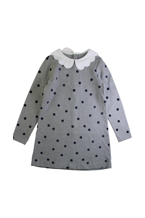 A Grey Long Sleeve Dresses from Jacadi in size 10Y for girl. (Front View)