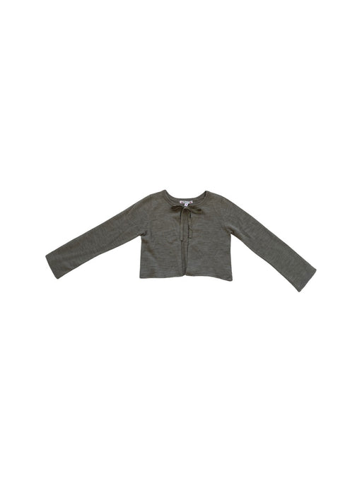 A Green Cardigans from Bonpoint in size 6T for girl. (Front View)