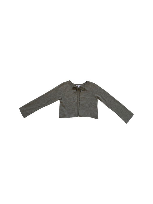 A Green Cardigans from Bonpoint in size 6T for girl. (Front View)
