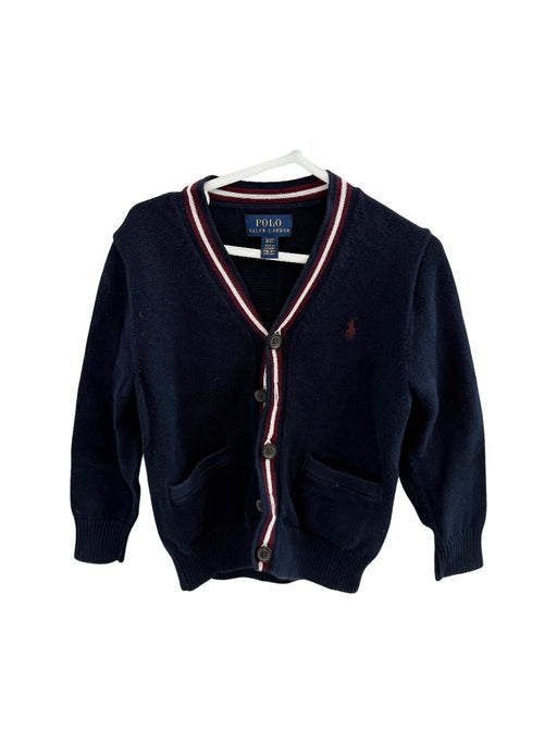 A Navy Cardigans from Polo Ralph Lauren in size 3T for boy. (Front View)