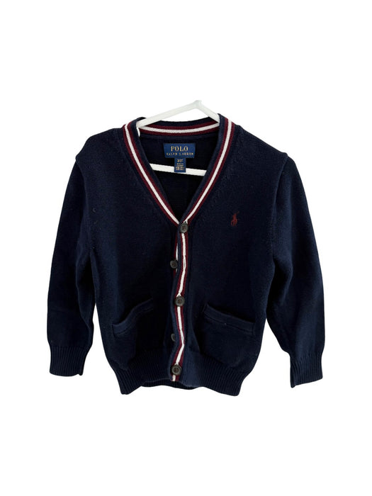 A Navy Cardigans from Polo Ralph Lauren in size 3T for boy. (Front View)