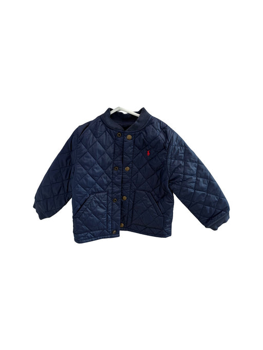 A Navy Puffer/Quilted Jackets from Polo Ralph Lauren in size 3T for boy. (Front View)