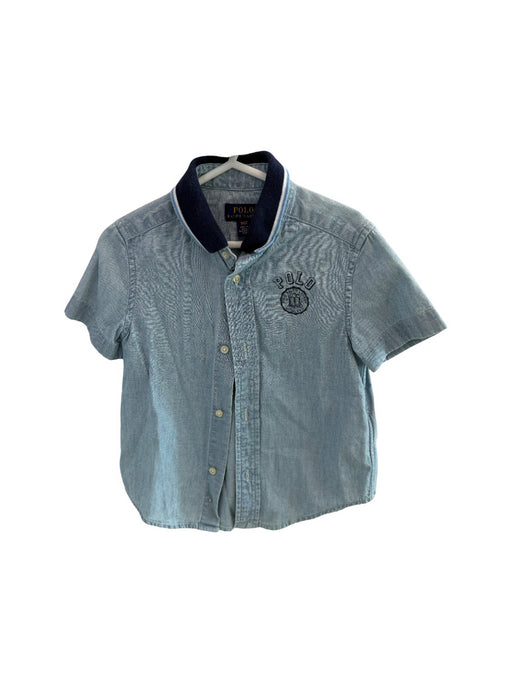A Blue Short Sleeve Shirts from Polo Ralph Lauren in size 3T for boy. (Front View)