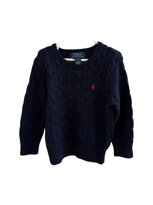 A Navy Knit Sweaters from Polo Ralph Lauren in size 3T for boy. (Front View)