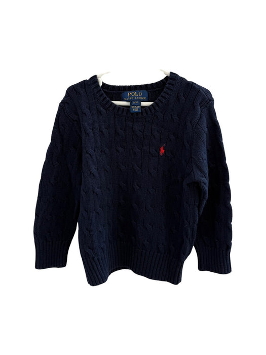 A Navy Knit Sweaters from Polo Ralph Lauren in size 3T for boy. (Front View)