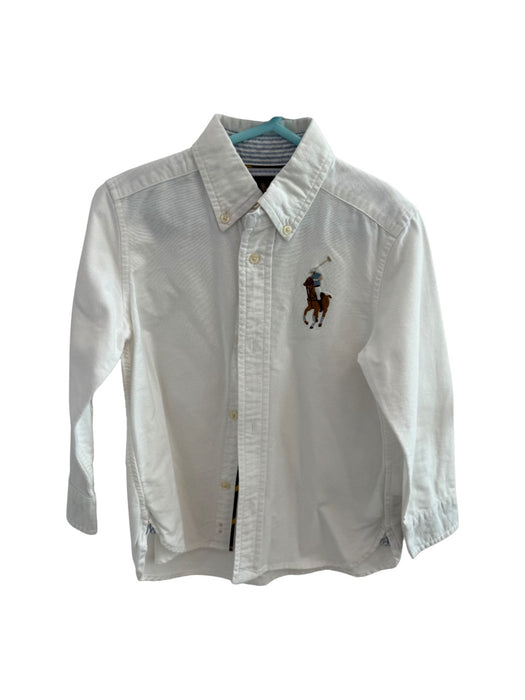 A White Long Sleeve Shirts from Polo Ralph Lauren in size 3T for boy. (Front View)