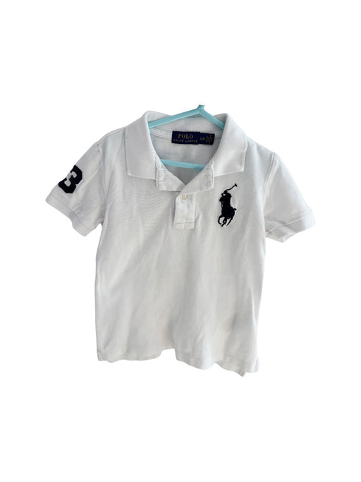 A White Short Sleeve Polos from Polo Ralph Lauren in size 3T for neutral. (Front View)