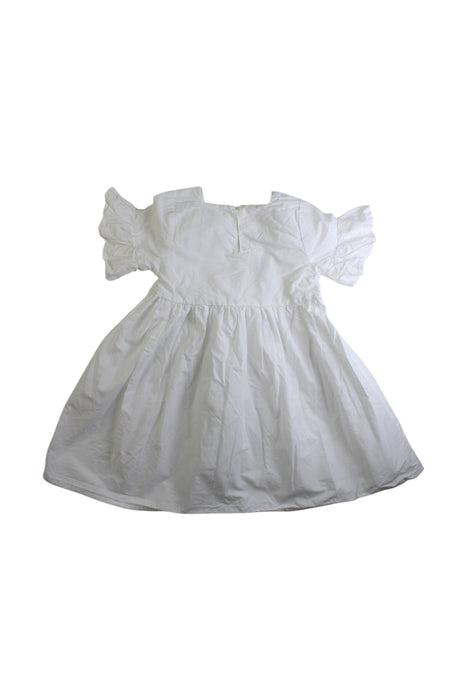 A White Short Sleeve Dresses from Vertbaudet in size 4T for girl. (Back View)