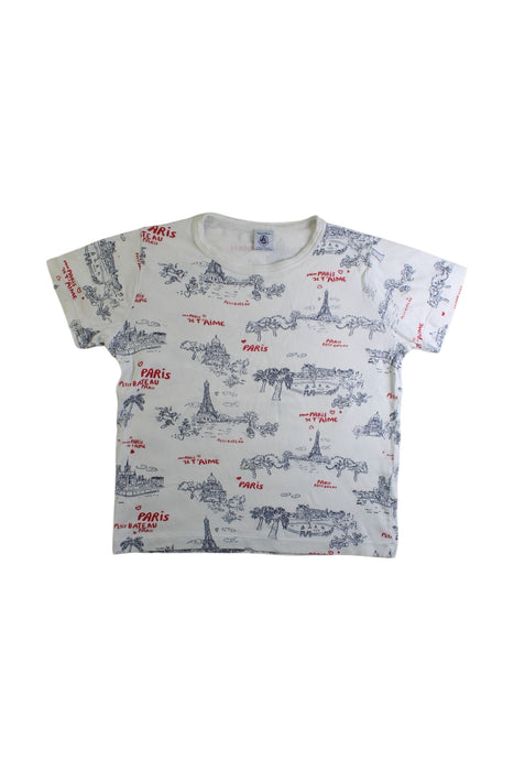 A White Short Sleeve T Shirts from Petit Bateau in size 8Y for girl. (Front View)