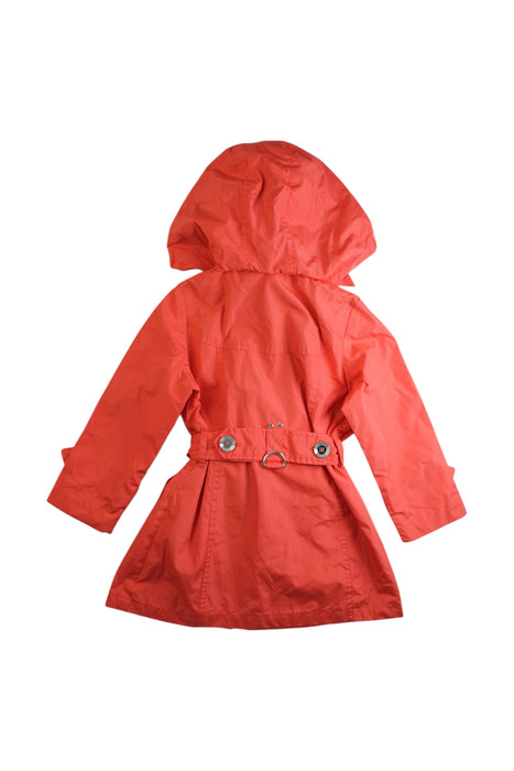 A Red Rain Jackets from London Fog in size 5T for girl. (Back View)