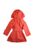 A Red Rain Jackets from London Fog in size 5T for girl. (Back View)