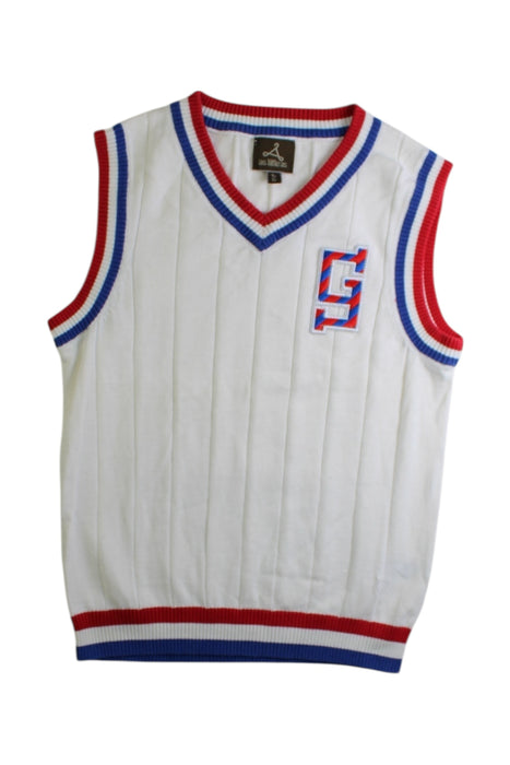 A White Sleeveless Tops from As Little As in size 5T for boy. (Front View)
