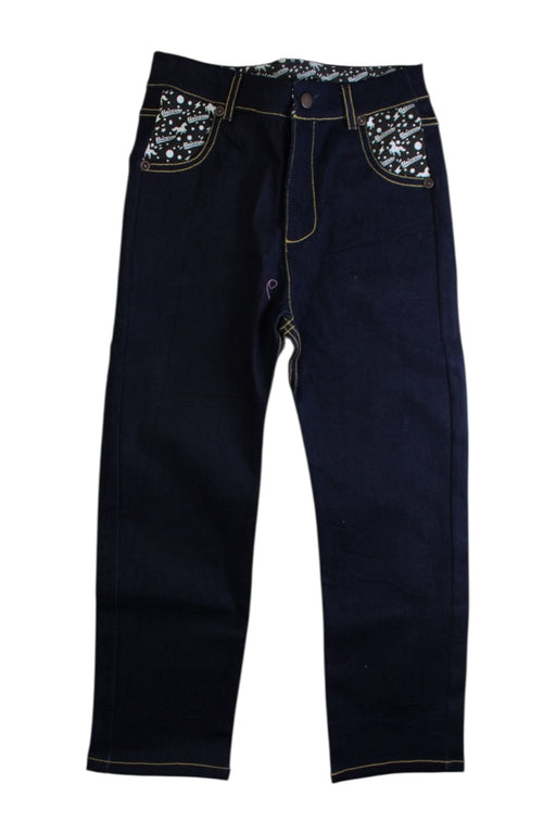 A Navy Jeans from Vauva in size 4T for girl. (Front View)
