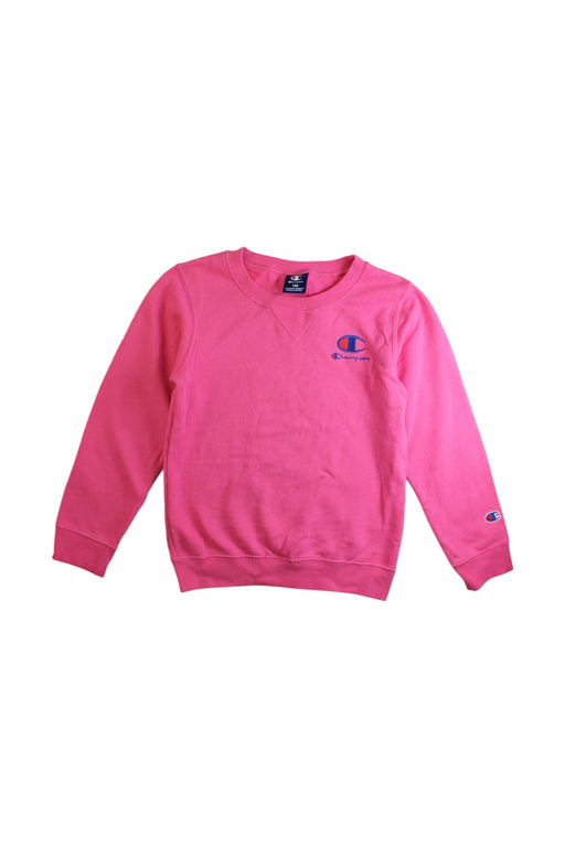 A Pink Crewneck Sweatshirts from Champion in size 11Y for girl. (Front View)