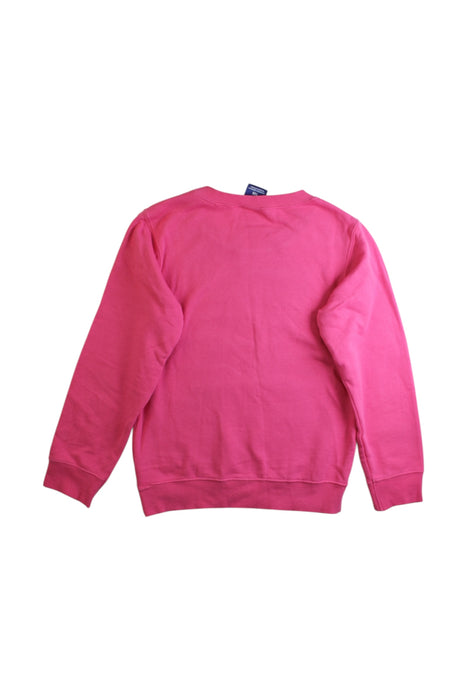 A Pink Crewneck Sweatshirts from Champion in size 11Y for girl. (Back View)