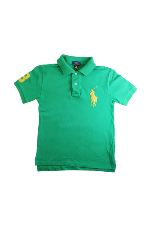 A Green Short Sleeve Polos from Polo Ralph Lauren in size 8Y for boy. (Front View)