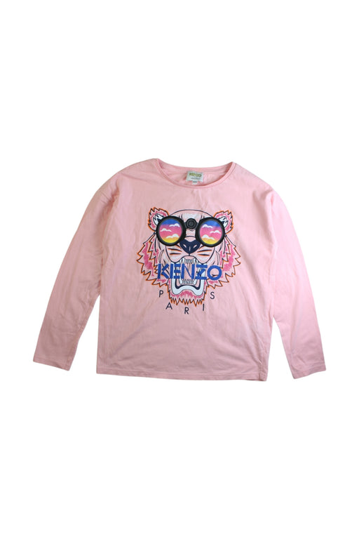 A Pink Long Sleeve T Shirts from Kenzo in size 10Y for girl. (Front View)