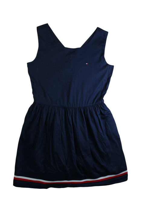 A Navy Sleeveless Dresses from Tommy Hilfiger in size 12Y for girl. (Front View)