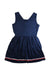 A Navy Sleeveless Dresses from Tommy Hilfiger in size 12Y for girl. (Back View)