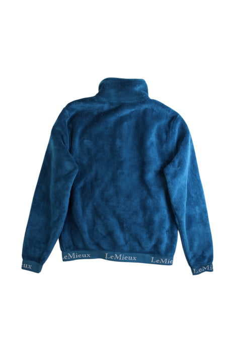A Blue Zippered Sweatshirts from LeMieux in size 11Y for girl. (Back View)