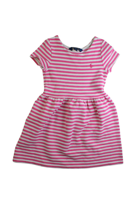A Pink Sleeveless Dresses from Polo Ralph Lauren in size 6T for girl. (Front View)