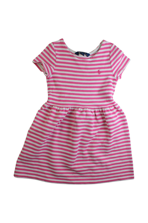 A Pink Sleeveless Dresses from Polo Ralph Lauren in size 6T for girl. (Front View)