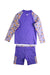 A Purple Rash Guards from Arena in size 4T for girl. (Back View)